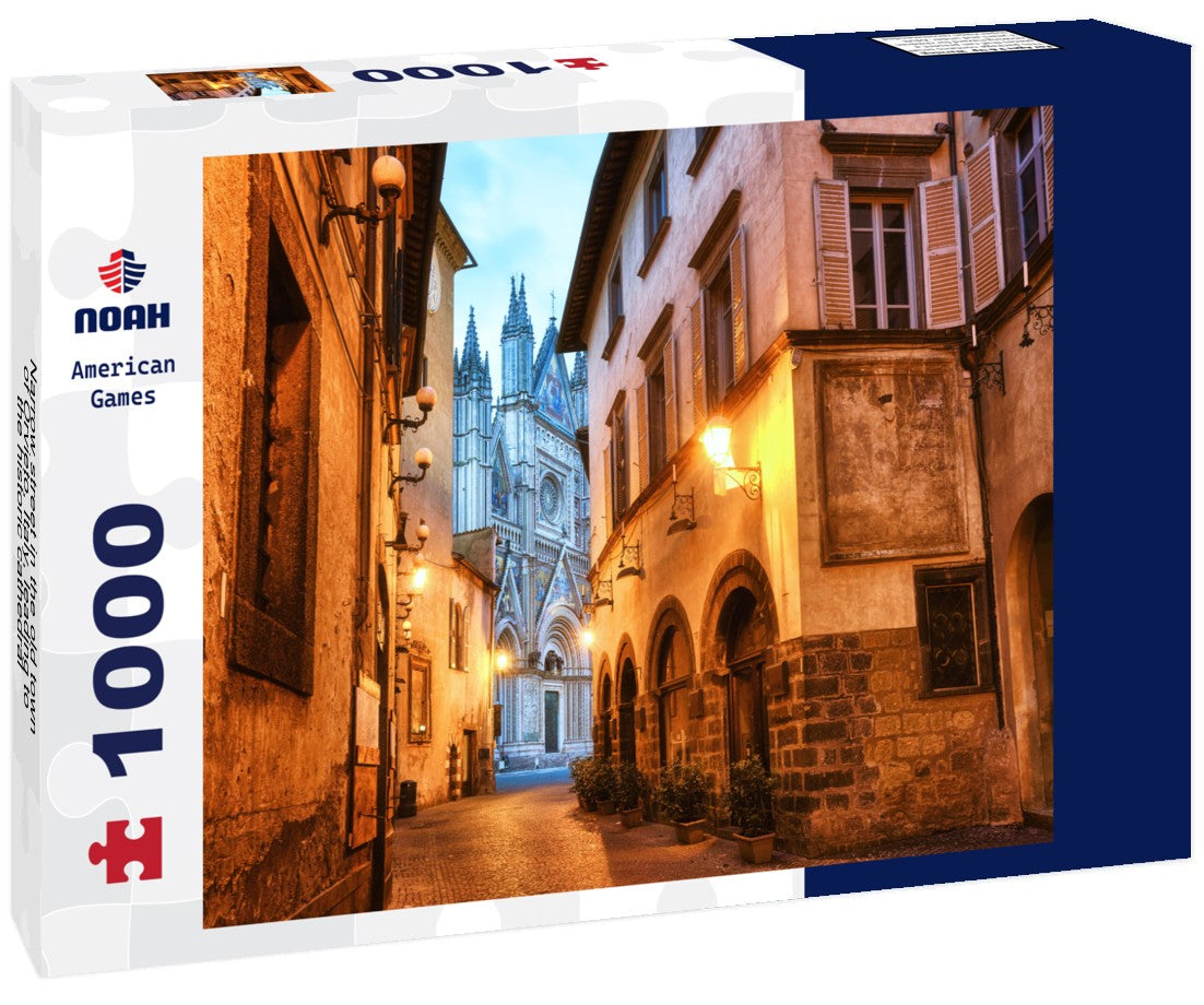 Noah Jigsaw Puzzle Narrow street in the old town of Orvieto, Italy, leading to the historic cathedral 1000 pieces
