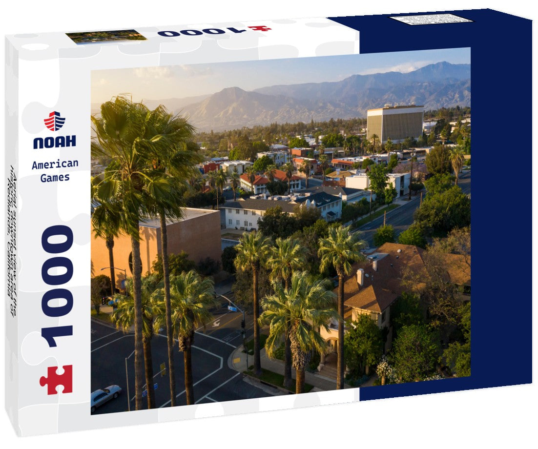 Noah Jigsaw Puzzle Aerial sunset view of the historic downtown area of Redlands, California 1000 pieces