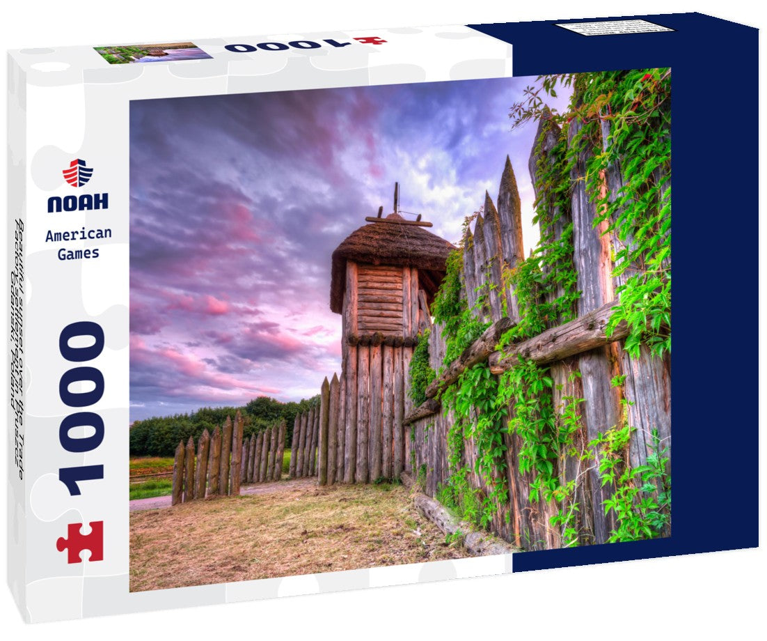 Noah Jigsaw Puzzle Beautiful sunset over the Trade Factory settlement in Pruszcz Gdanski, Poland 1000 pieces