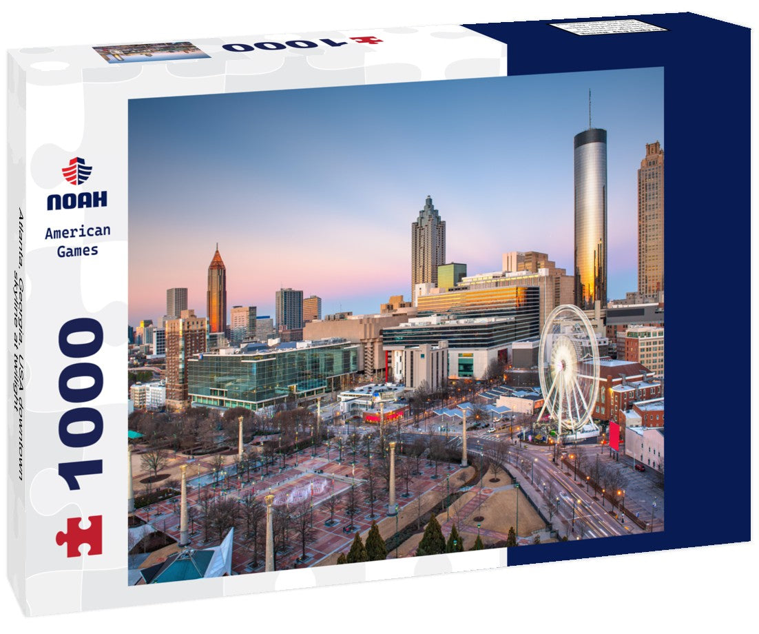 Noah Jigsaw Puzzle Atlanta, Georgia, USA downtown skyline at twilight 1000 pieces