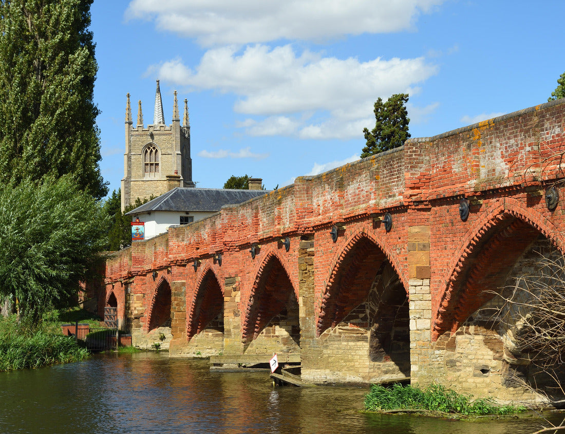 Noah Jigsaw Puzzle Great Barford packhorse Bridge and All Saints Church Tower. Bedfordshire England 1000 pieces