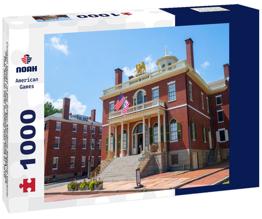 Noah Jigsaw Puzzle Custom House at the Salem Maritime National Historic Site (NHS) in Salem, Massachusetts MA, USA. This federal style building was built in 1819 and is the first NHS in the United States 1000 pieces