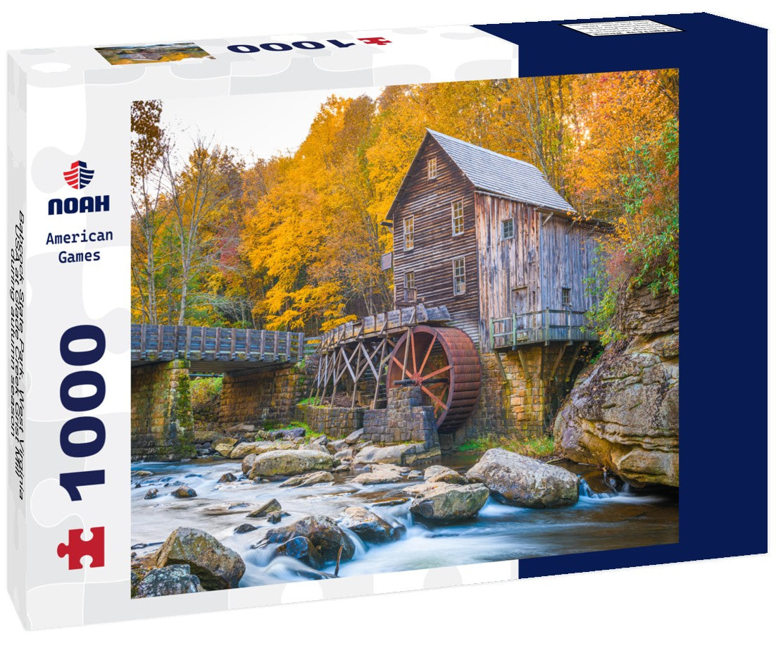 Noah Jigsaw Puzzle Babcock State Park, West Virginia, USA at Glade Creek Grist Mill during autumn season 1000 pieces