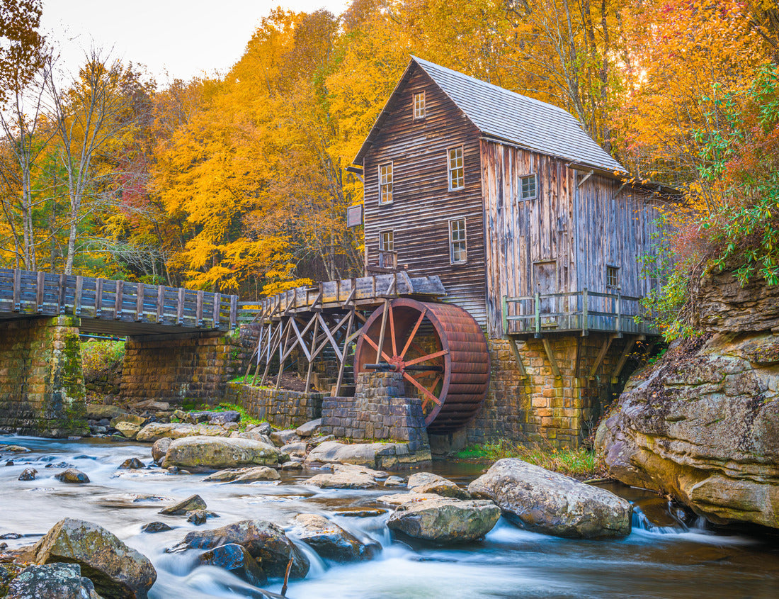 Noah Jigsaw Puzzle Babcock State Park, West Virginia, USA at Glade Creek Grist Mill during autumn season 1000 pieces