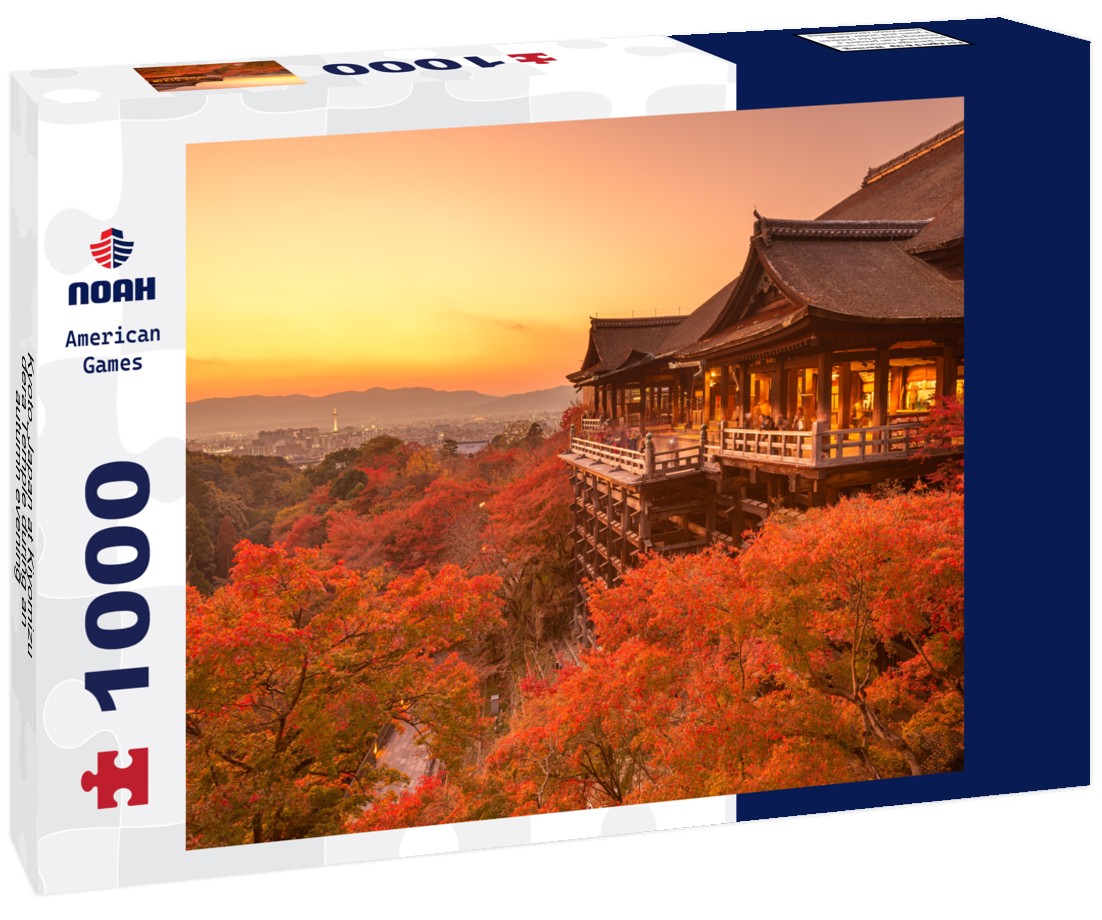 Noah Jigsaw Puzzle Kyoto, Japan at Kiyomizu-dera Temple during an autumn evening 1000 pieces
