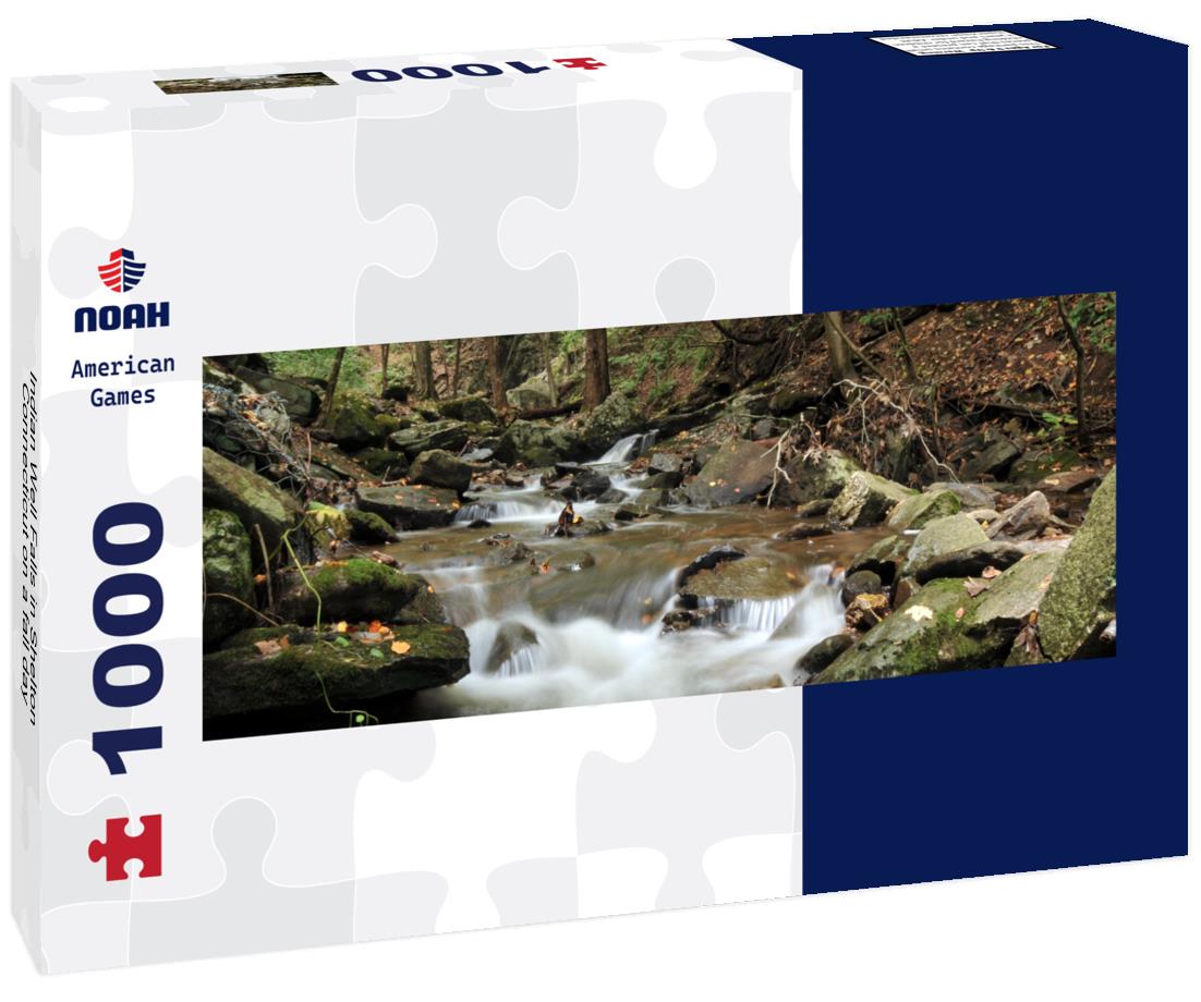 Noah Jigsaw Puzzle Indian Well Falls in Shelton, Connecticut on a fall day panorama 1000 pieces