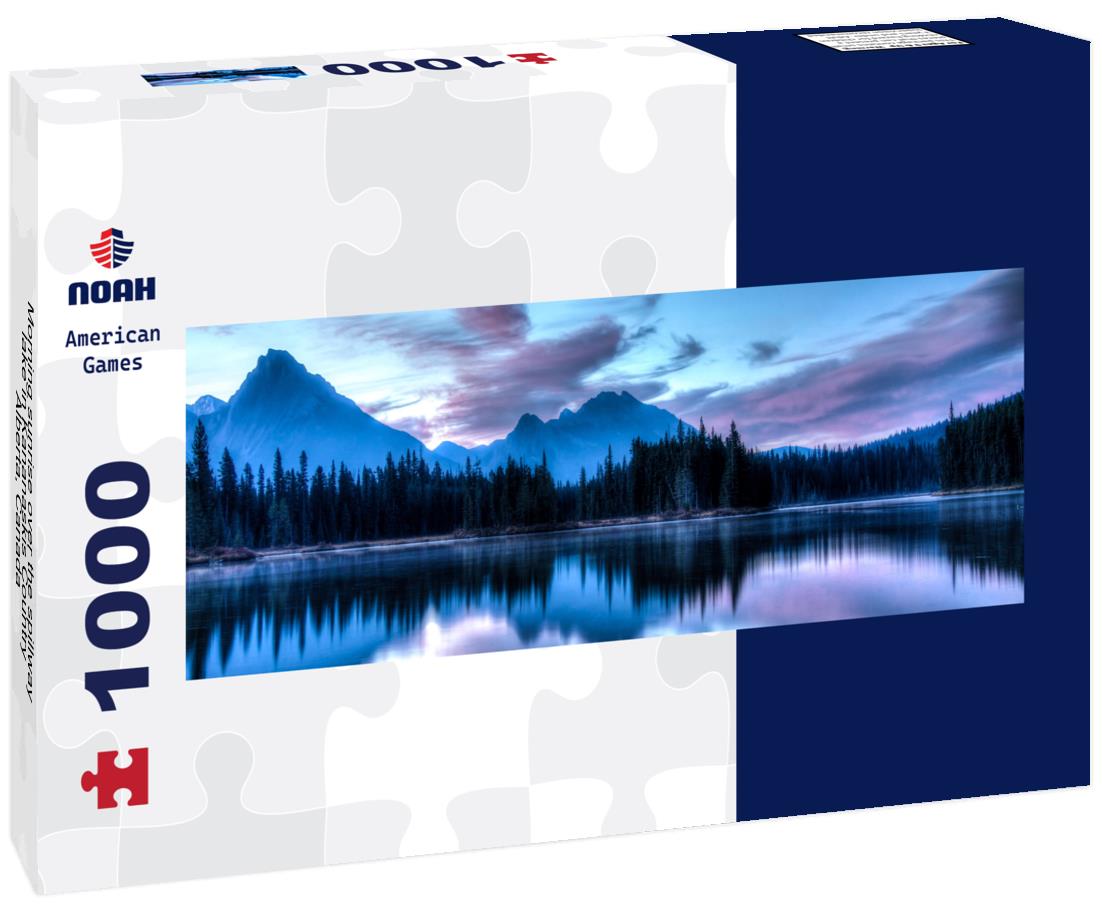 Noah Jigsaw Puzzle Morning sunrise over the spillway lake in Kananaskis Country, Alberta, Canada panorama 1000 pieces