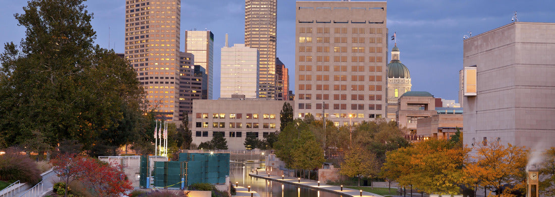 Noah Jigsaw Puzzle Indianapolis. Image of downtown Indianapolis, Indiana in autumn panorama 1000 pieces