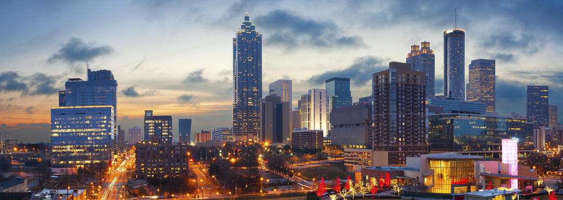 Noah Jigsaw Puzzle City of Atlanta. Panoramic image of the Atlanta skyline during sunrise panorama 1000 pieces