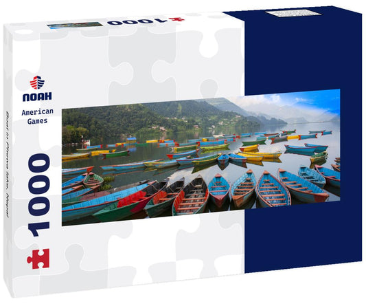 Noah Jigsaw Puzzle Boat in Phewa lake, Nepal panorama 1000 pieces