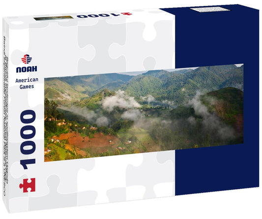 Noah Jigsaw Puzzle Beautiful landscape in southwestern Uganda, at Bwindi Impenetrable Forest National Park. Bwindi Impenetrable Forest National Park is a UNESCO World Heritage Site and home to the mountain gorillas panorama 1000 pieces