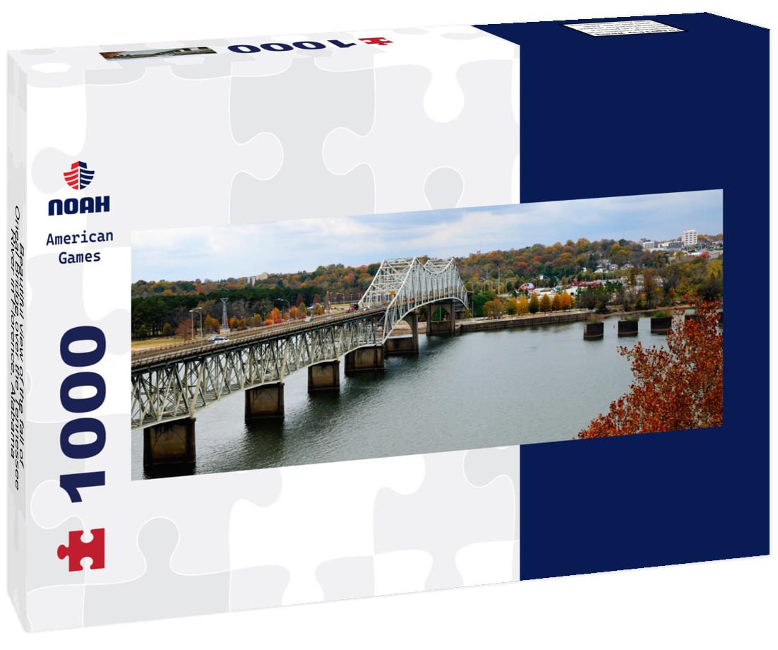 Noah Jigsaw Puzzle Beautiful view of the fall of Oneal Bridge over the Tennessee River in Florence, Alabama panorama 1000 pieces