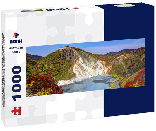 Noah Jigsaw Puzzle Lake Oyunuma in Noboribetsu, Hokkaido, Japan. The water is sulfurous, with surface temperatures reaching 50 degrees Celsius panorama 1000 pieces