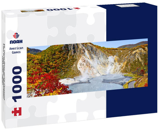 Noah Jigsaw Puzzle Mt. Hiyori Rises above Oyunuma Lake in Hell Valley, Noboribetsu, Hokkaido, Japan panorama 1000 pieces