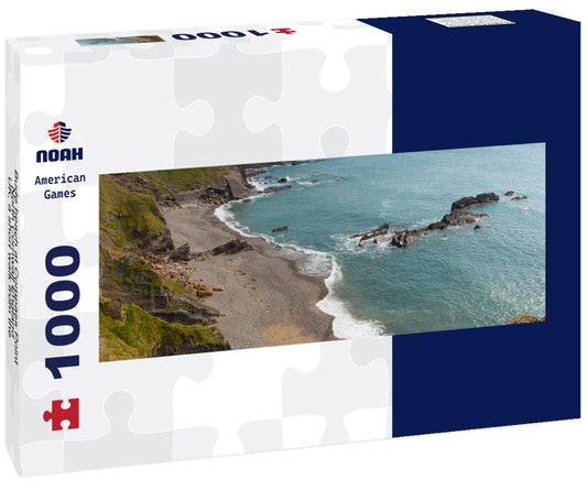 Noah Jigsaw Puzzle Bude beach at Compass Point North Cornwall England UK, a short walk from the main beach panorama 1000 pieces