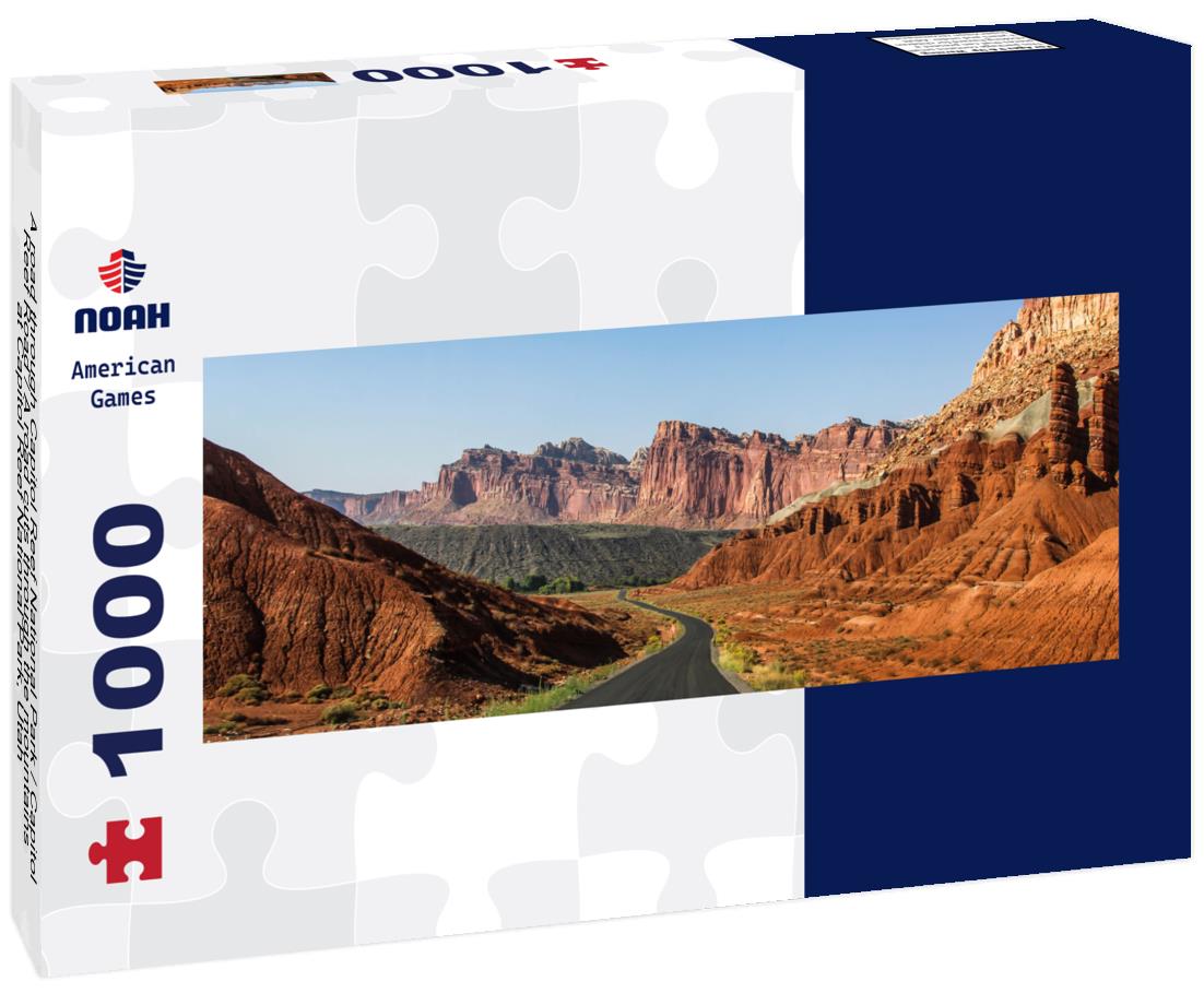 Noah Jigsaw Puzzle A road through Capitol Reef National Park / Capitol Reef Road / A road cuts through the mountains at Capitol Reef National Park, Utah panorama 1000 pieces