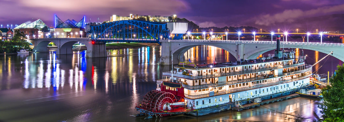 Noah Jigsaw Puzzle Chattanooga, Tennessee, USA downtown over the Tennessee River panorama 1000 pieces