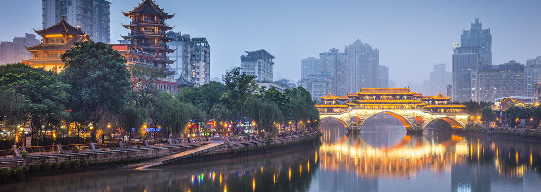 Noah Jigsaw Puzzle Chengdu, Sichuan, China at Anshun Bridge panorama 1000 pieces