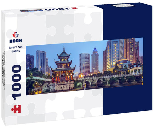 Noah Jigsaw Puzzle Guiyang, China skyline at Jiaxiu Pavilion on the Nanming River panorama 1000 pieces