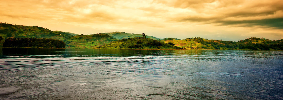 Noah Jigsaw Puzzle African sunset with stormy sky at Lake Bunyonyi in Uganda, Africa panorama 1000 pieces