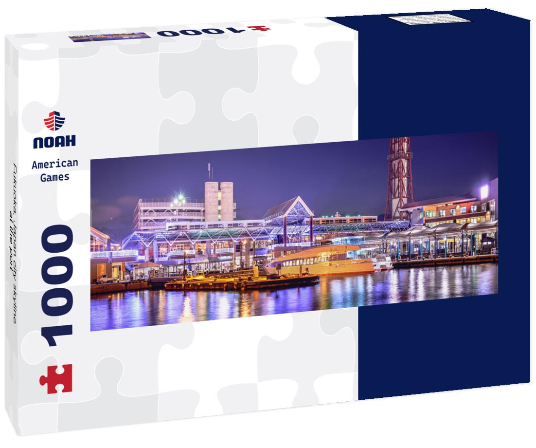Noah Jigsaw Puzzle Fukuoka, Japan city skyline at the port panorama 1000 pieces