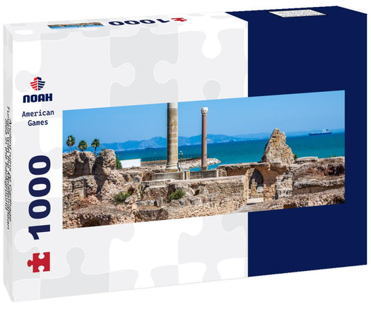 Noah Jigsaw Puzzle Ancient ruins at Carthage, Tunisia with the Mediterranean Sea in the background panorama 1000 pieces