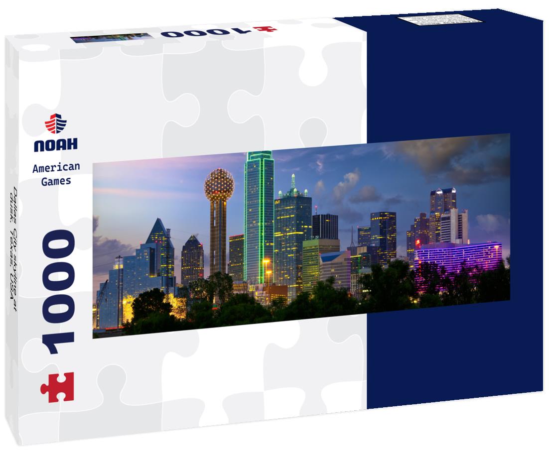 Noah Jigsaw Puzzle Dallas City skyline at dusk, Texas, USA panorama 1000 pieces