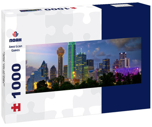 Noah Jigsaw Puzzle Dallas City skyline at dusk, Texas, USA panorama 1000 pieces