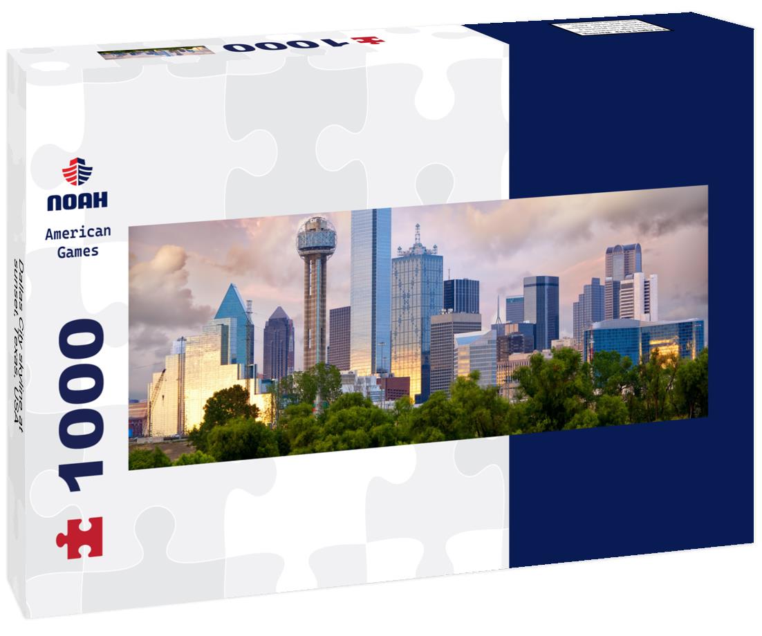 Noah Jigsaw Puzzle Dallas City skyline at sunset, Texas, USA panorama 1000 pieces