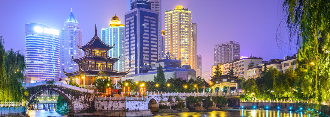 Noah Jigsaw Puzzle Guiyang, China city skyline on the Nanming River and Jiaxiu Pavilion panorama 1000 pieces