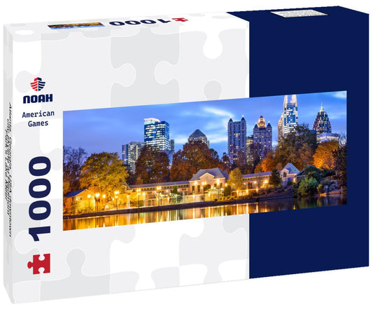Noah Jigsaw Puzzle Atlanta, Georgia, USA downtown city skyline at Piedmont Park's Lake Meer panorama 1000 pieces