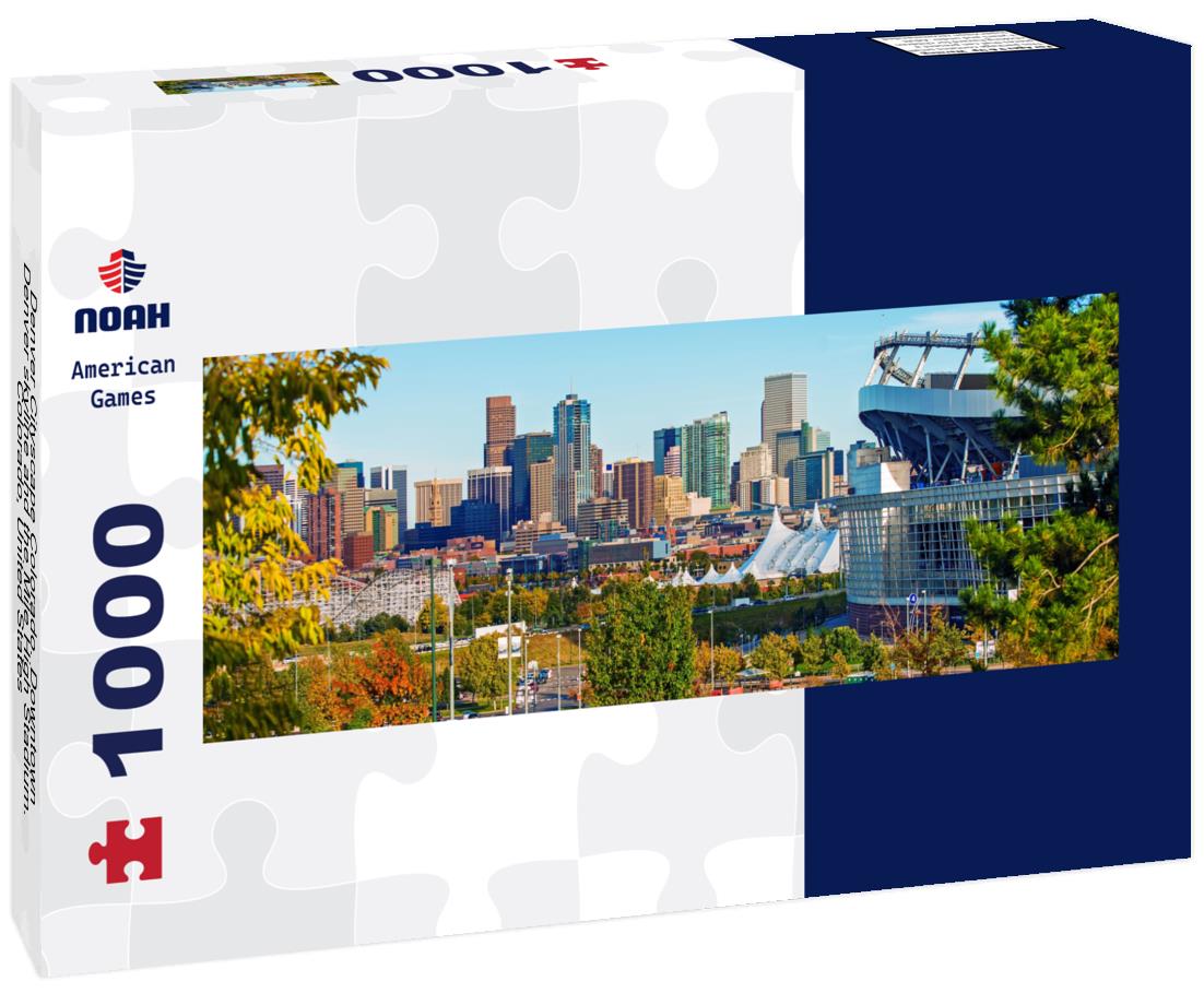 Noah Jigsaw Puzzle Denver Cityscape Colorado. Downtown Denver skyline and the Mile High Stadium. Colorado, United States panorama 1000 pieces