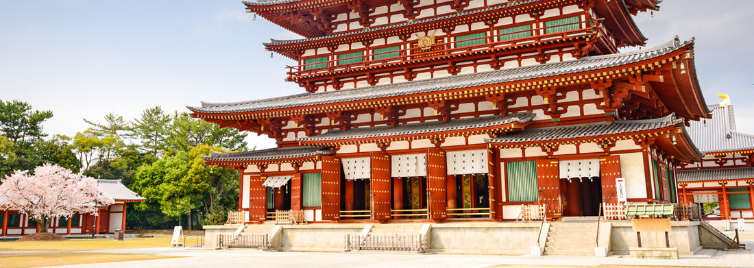 Noah Jigsaw Puzzle Nara, Japan at the Golden Hall of Yakushi-ji Temple panorama 1000 pieces