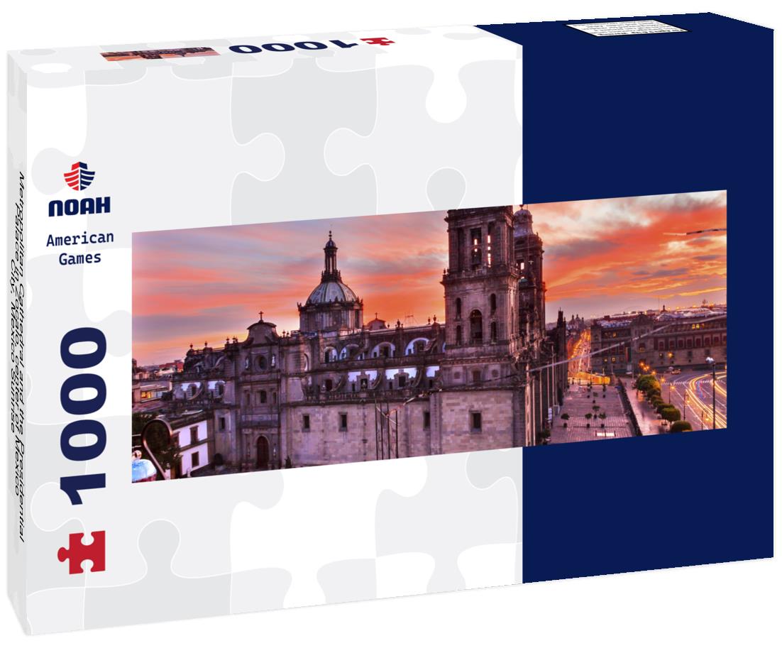 Noah Jigsaw Puzzle Metropolitan Cathedral and the Presidential Palace in Zocalo, center of Mexico City, Mexico Sunrise panorama 1000 pieces