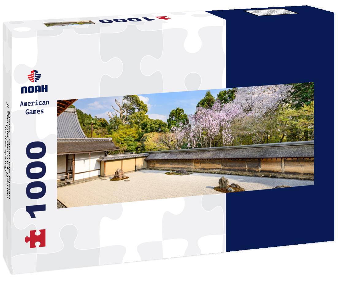 Noah Jigsaw Puzzle Kyoto, Japan the Ryoan-ji Temple zen rock garden in the spring panorama 1000 pieces