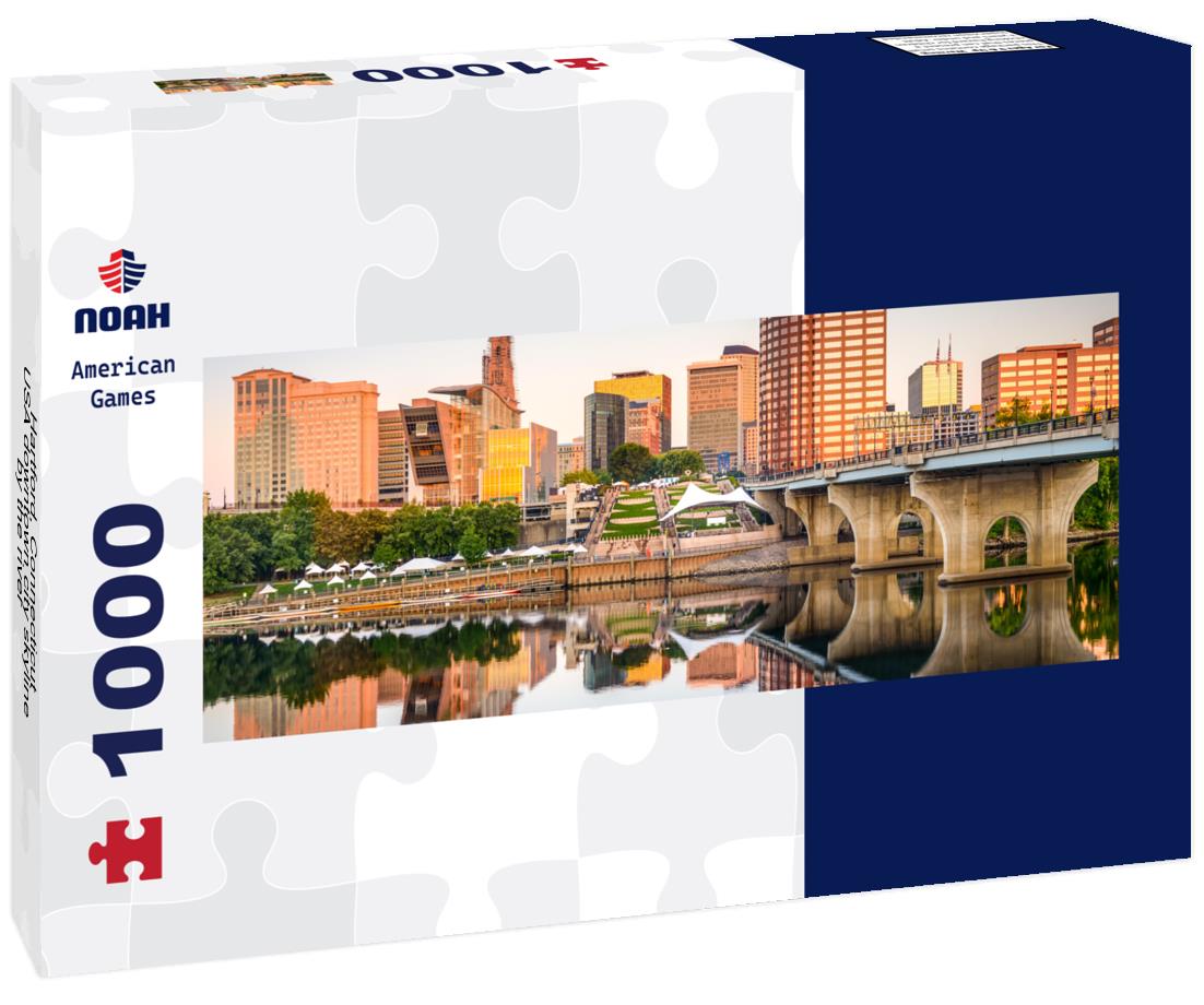 Noah Jigsaw Puzzle Hartford, Connecticut, USA downtown city skyline by the river panorama 1000 pieces
