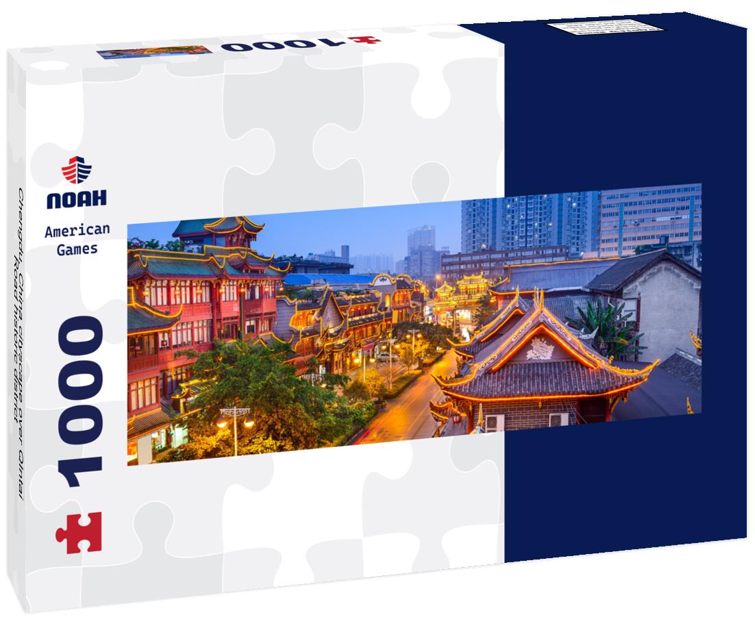 Noah Jigsaw Puzzle Chengdu, China cityscape over QIntai Road historic district panorama 1000 pieces