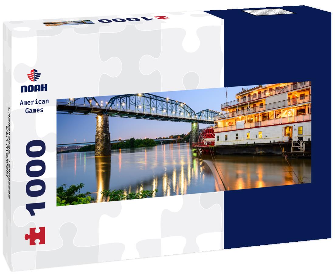 Noah Jigsaw Puzzle Chattanooga, Tennessee, USA riverfront panorama 1000 pieces