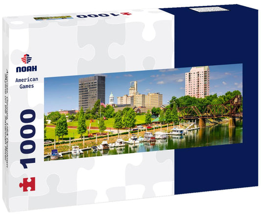Noah Jigsaw Puzzle Augusta, Georgia, USA Downtown Skyline on the Savannah River panorama 1000 pieces
