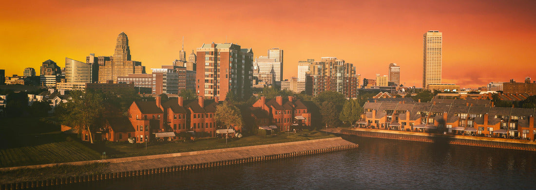 Noah Jigsaw Puzzle Buffalo New York Skyline Sunset. The Buffalo, New York skyline during sunset panorama 1000 pieces