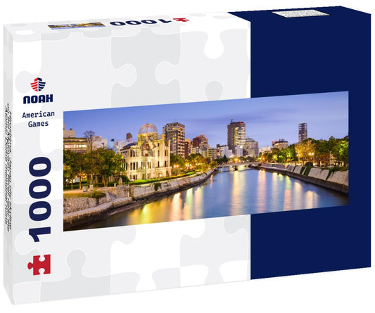 Noah Jigsaw Puzzle Hiroshima, Japan city skyline on the Motoyasu River near the Atomic Dome memorial ruins panorama 1000 pieces