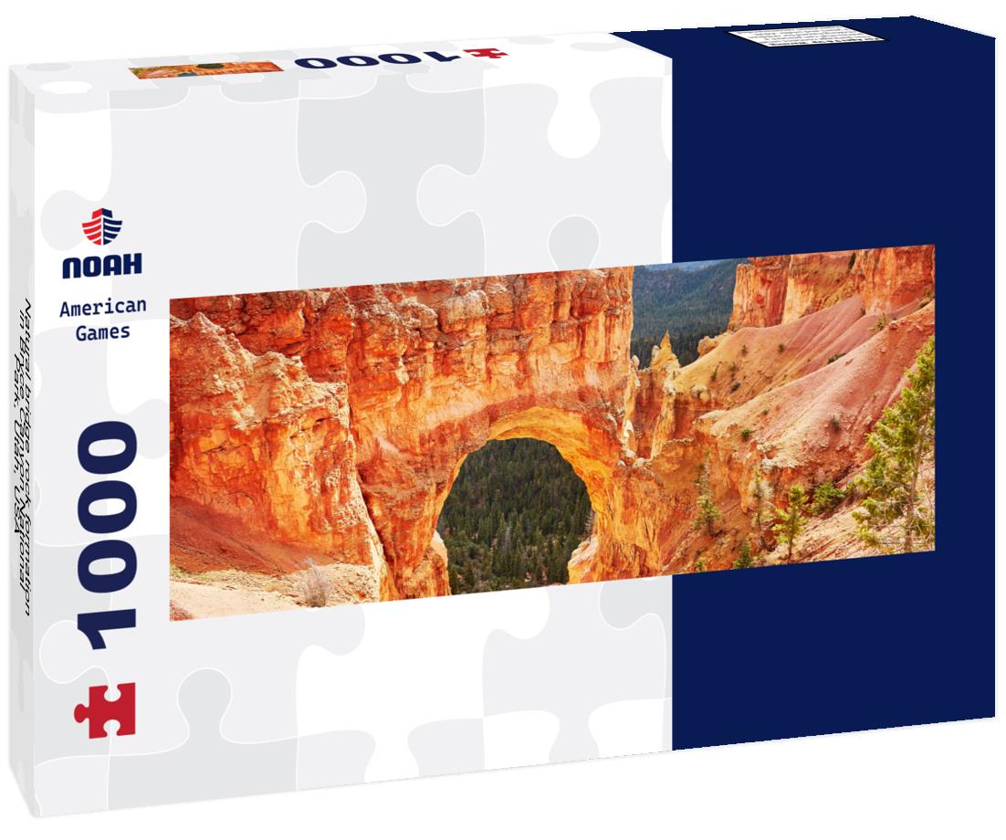 Noah Jigsaw Puzzle Natural bridge rock formation in Bryce Canyon National Park, Utah, USA panorama 1000 pieces