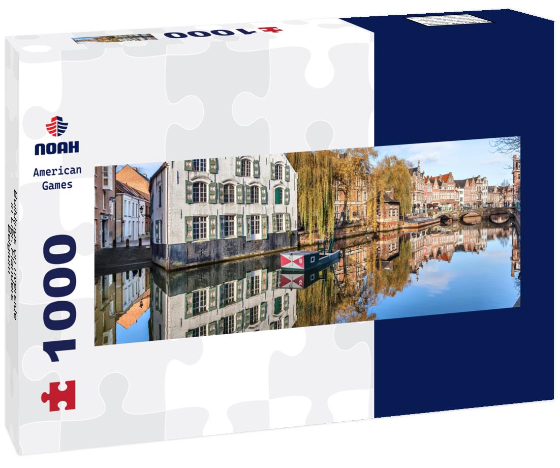 Noah Jigsaw Puzzle Buildings on riverside in Lier, Flanders, Belgium panorama 1000 pieces