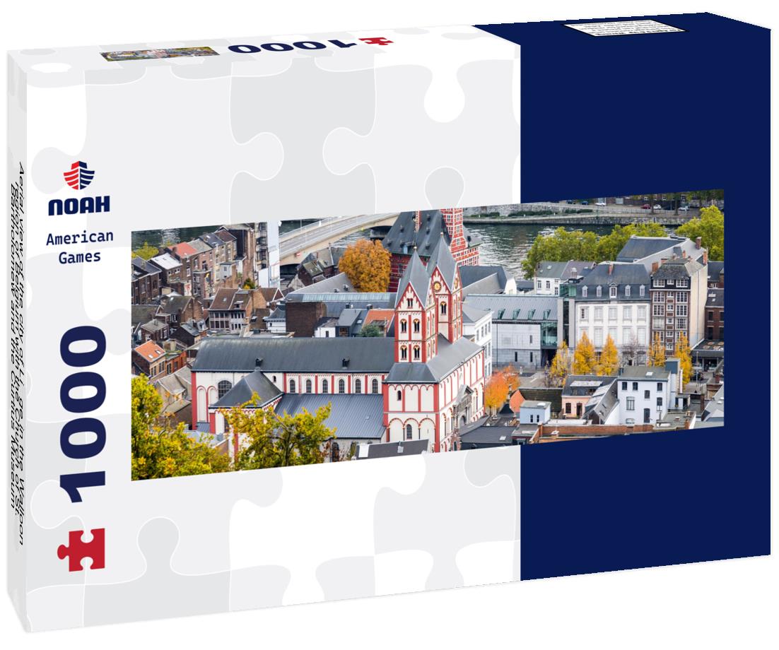 Noah Jigsaw Puzzle Aerial view of the city of Liège in the Walloon region of Belgium with the Church of St. Bartholomew and the Curtius Museum panorama 1000 pieces