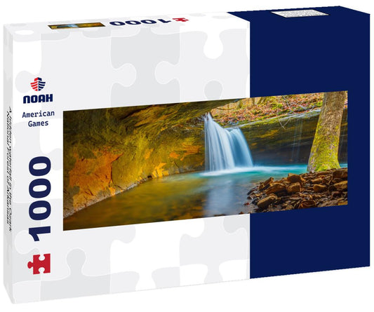 Noah Jigsaw Puzzle A hidden waterfall in the Ozark National Forest of Arkansas panorama 1000 pieces