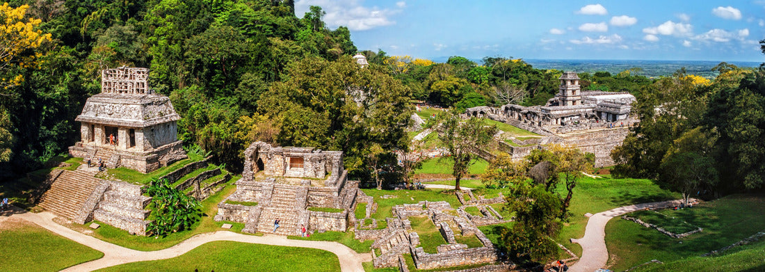 Noah Jigsaw Puzzle Mayan ruins at Palenque, Chiapas, Mexico. Palace and observatory panorama 1000 pieces