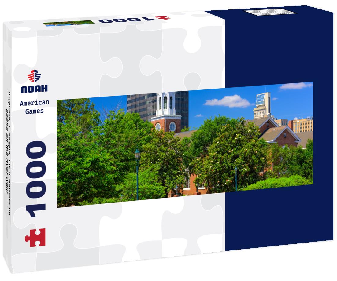 Noah Jigsaw Puzzle Augusta, Georgia, USA downtown scene on the river walk panorama 1000 pieces