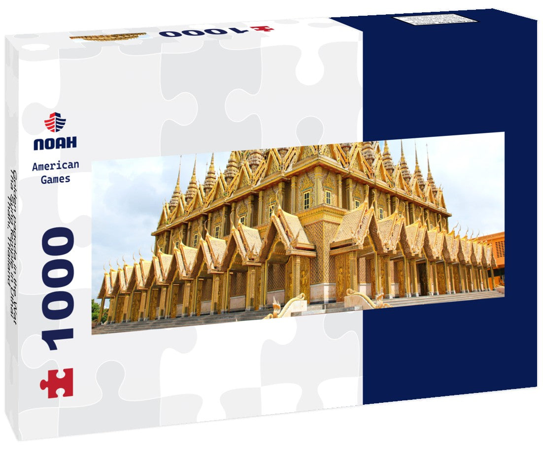 Noah Jigsaw Puzzle Golden pagoda in the Wat Tha Sung temple in Uthai Thani, Thailand Panorama 1000 Pieces