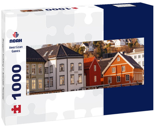 Noah Jigsaw Puzzle Bryggen building in Arendal, Norway Panorama 1000 Pieces