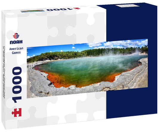 Noah Jigsaw Puzzle Champagne Pool thermal lake in Wai-O-Tapu, New Zealand Panorama 1000 Pieces